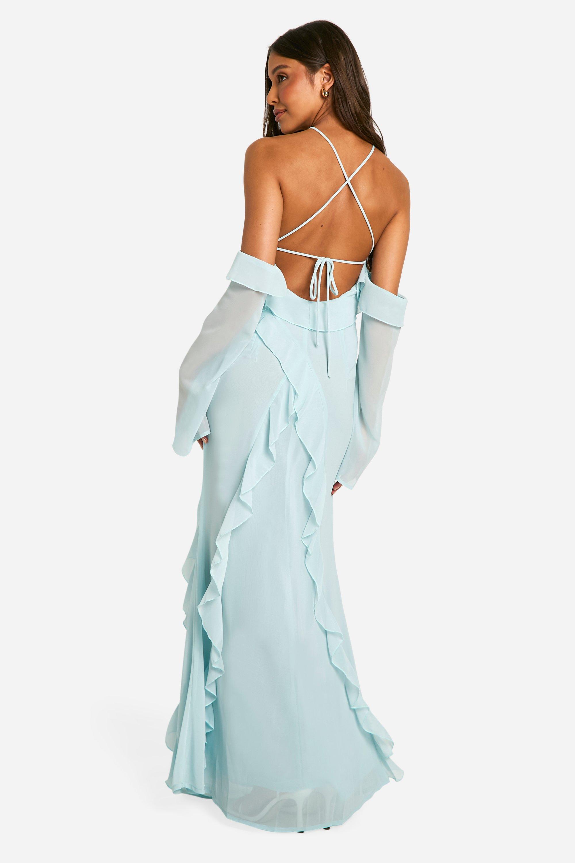 Boohoo pale blue dress hotsell